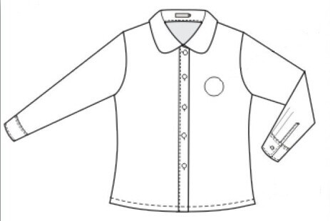 十七中学(高中)(初中)梭织女生冬长袖衬衫