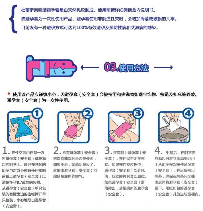 亲昵装避孕套 平面结构更易佩戴无色透明有香味