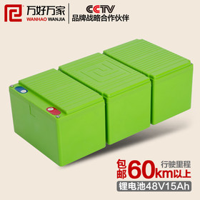 万好万家电动车锂电池48v15ah 电瓶车电瓶 电动自行车蓄电池图片