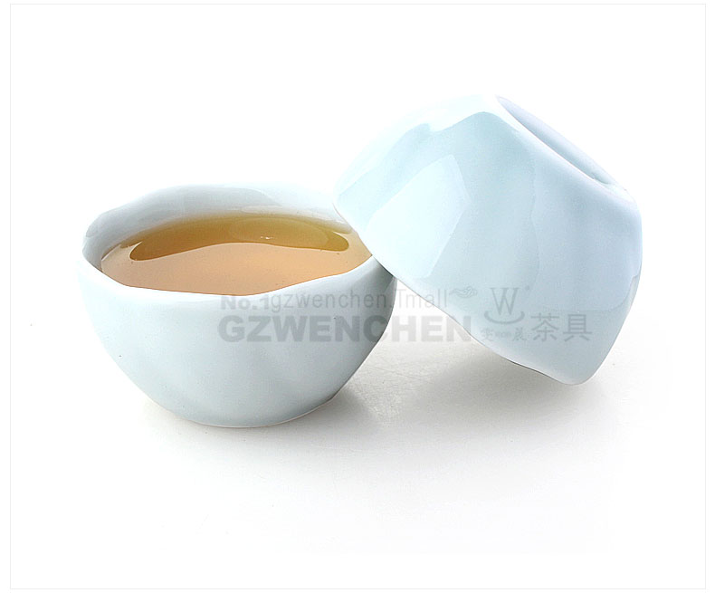 【雯晨茶具】龙泉青瓷绿螺纹杯兰螺纹杯功夫茶