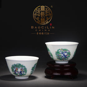 【宝瓷林】茶器 单杯斗彩花鸟杯