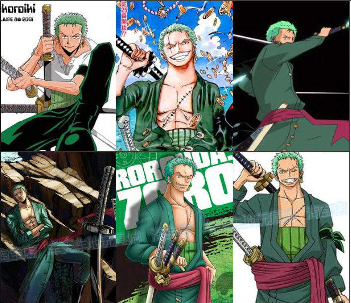 超大号海贼王索隆手办 POP两年后卓洛三把刀流动漫模型公仔玩具