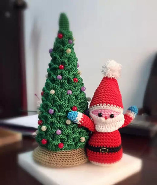 “圣诞雪人”钩编摆件 商品图0