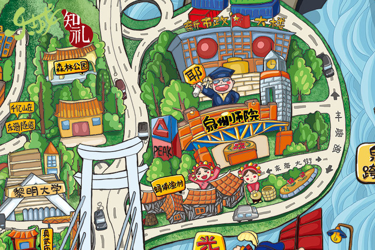 泉州手绘地图