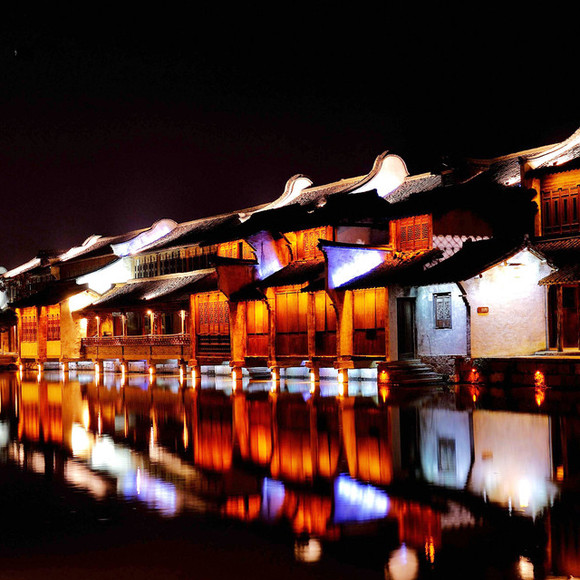乌镇东栅,西栅夜景,西塘2日游