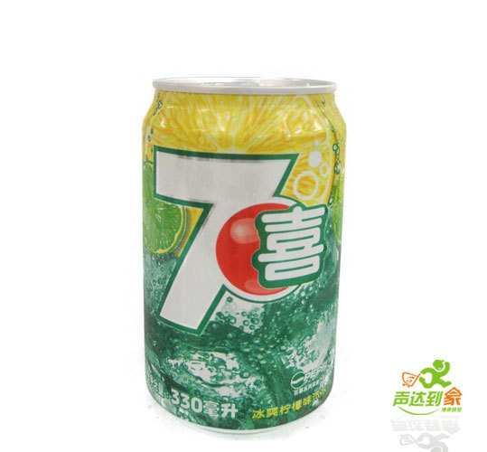 七喜柠檬味汽水罐装330ml
