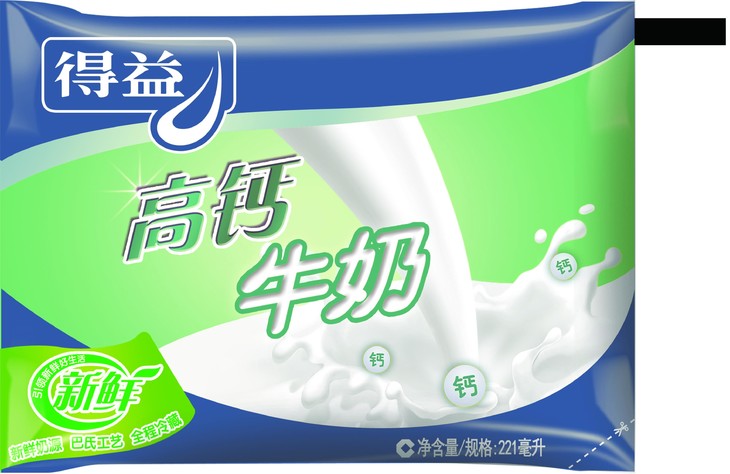 得益高钙牛奶221ml