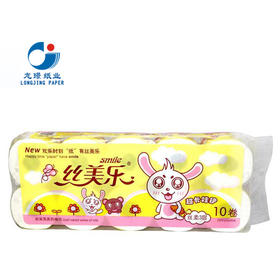 2提*10卷/提丝美乐 SK1175 卡通呆呆兔系列 有芯卷筒纸卫生纸