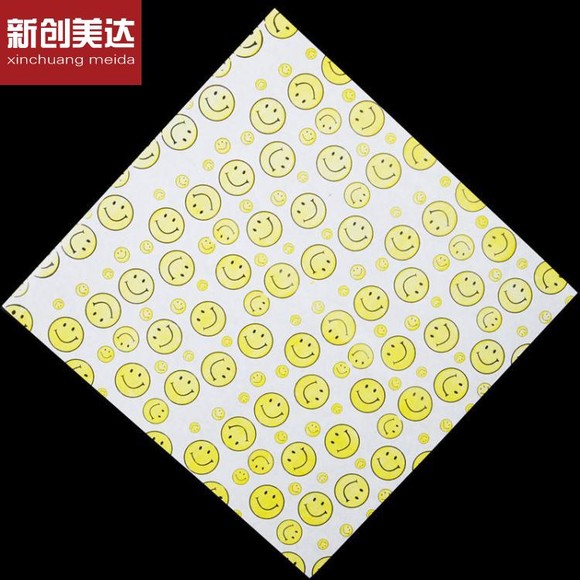 新创美达 汉堡包装纸防油纸 肯德基汉堡纸【笑脸汉堡纸】400张