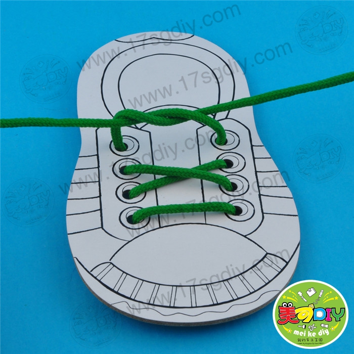穿鞋带 穿鞋板(单个装)手工益智玩教具 幼儿园儿童穿绳手工DIY