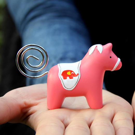 马年必备 创意摆件 马上有钱 树脂小马名片夹 有趣创意小礼物 商品图0