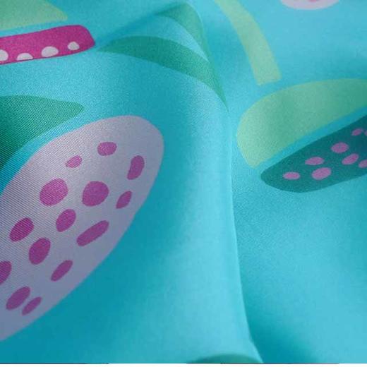 莲花印象04海蓝 桑蚕丝斜纹绸丝巾 商品图2