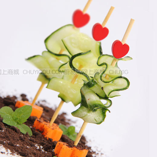 艺术竹签 心形签 艺术竹签 融合菜竹签 创意菜竹签 商品图2