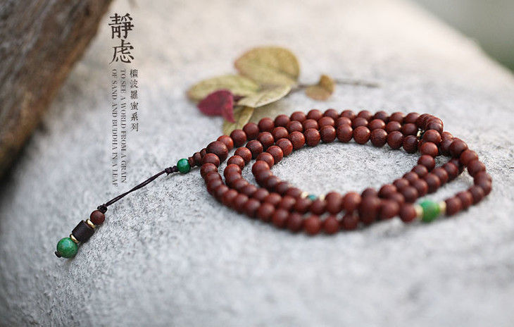 小叶紫檀 108颗佛珠手串:静虑