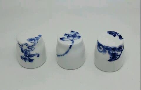 品墨善雅 盖置 青花盖置
