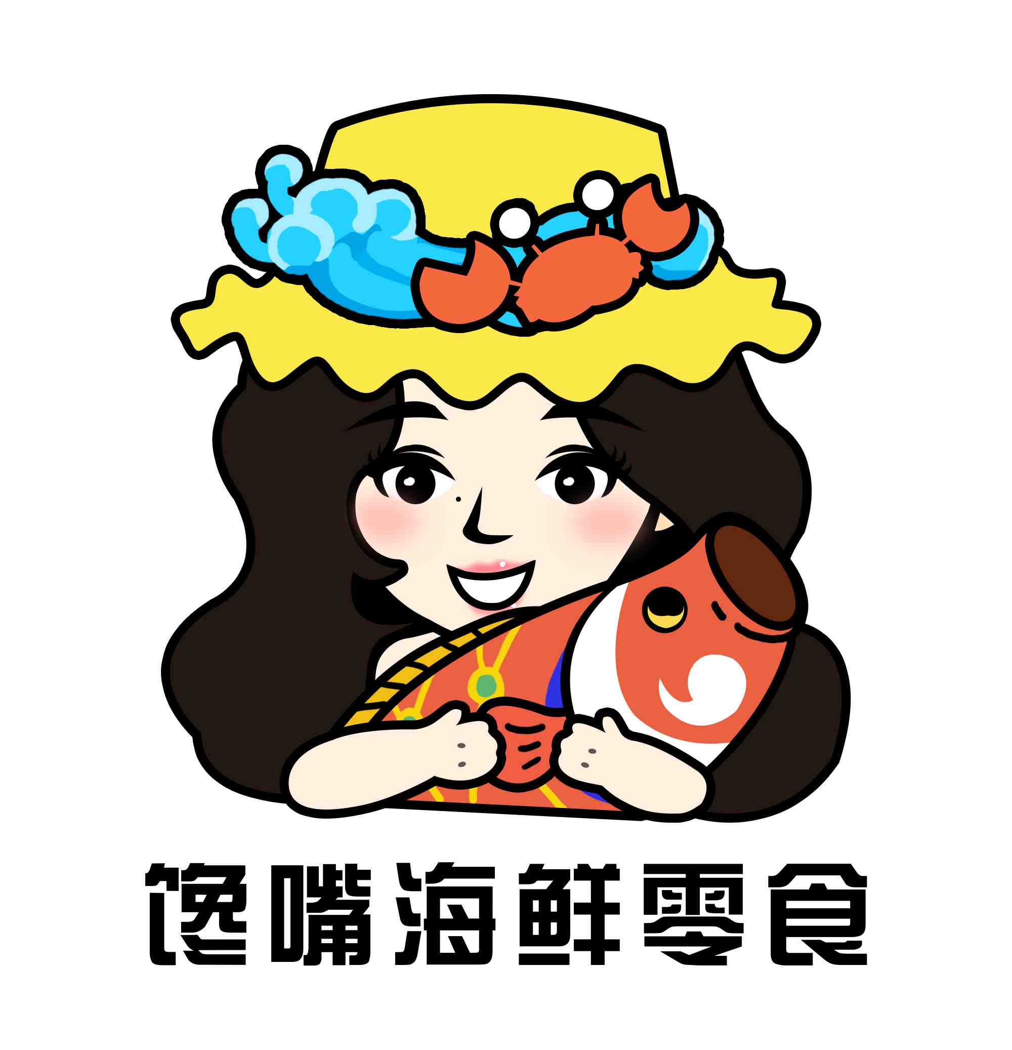 卡通网上零食店logo