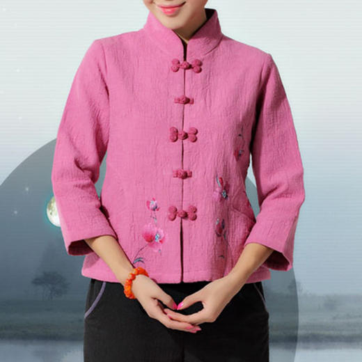 诚敬仁精品中国风女装【19075】*秋冬时尚手绘女士外套上衣 包邮 商品图0