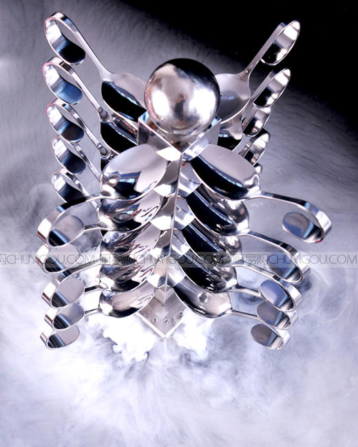 创意布迪架 创意盛器【套餐一是支架，套餐二包括10只弯勺，套餐三包括20只弯勺】 商品图2