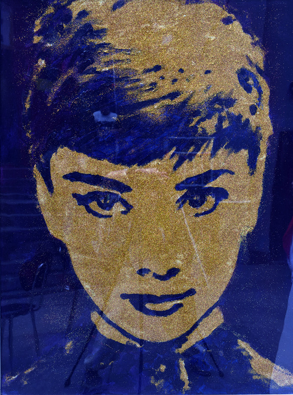 原创 ▏goldenen powder painting金粉画 ▏audrey hepburn 《奥黛丽