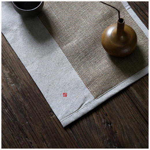 米马杂货 手工编织黄麻茶席/茶台 从容不迫是优雅的起点 商品图3