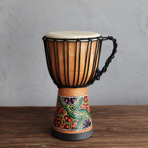 米马杂货 来自印尼 手工制作的真皮鼓 打击乐是最原始的音乐 商品图2