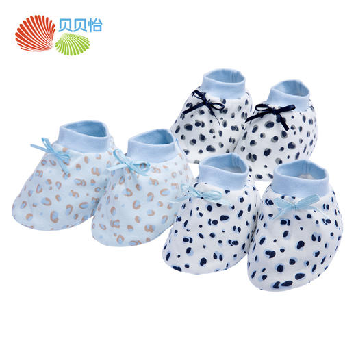 贝贝怡新生儿用品男女宝宝纯棉婴儿袜套护脚套棉袜 151P144 商品图0