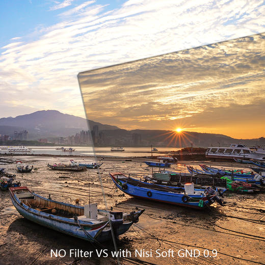 渐变镜 GND 70mm微单系统软件变 硬渐变 反渐变 GND8（0.9）方镜 微单相机中灰渐变镜 方形滤镜 商品图2