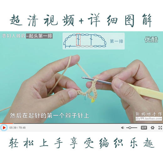 【B022】新妈咪手作_钩针贵夫人披肩教程 商品图4