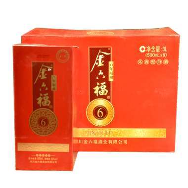 金六福 百年福根 浓香型白酒 500mlX6 酒精度50% 商品图0