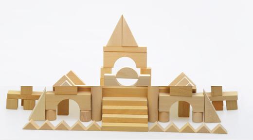 幼儿园大型实木积木 420件原木积木益智玩具 大块实木积木 商品图3