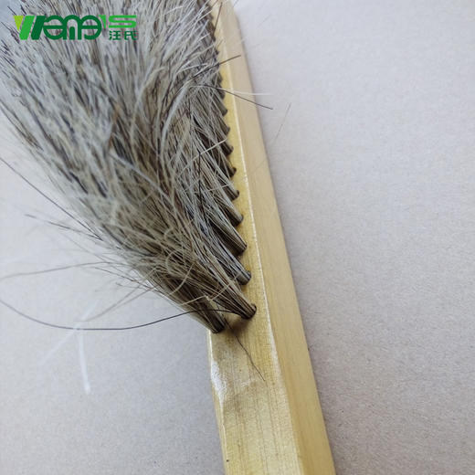 【正品保证】汪氏养蜂工具木把三排马毛蜂刷正宗大弯把手优质蜂刷外贸出口品质 商品图4