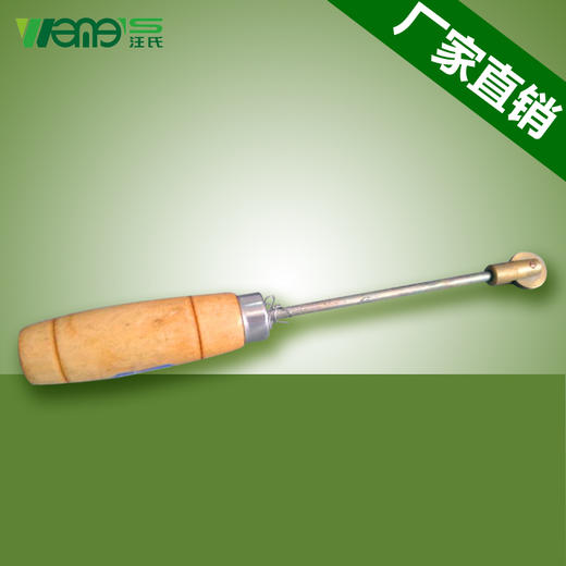【正品保证】汪氏养蜂工具铜头滚轮木柄埋线器齿轮轮式压线器蜂具 商品图0