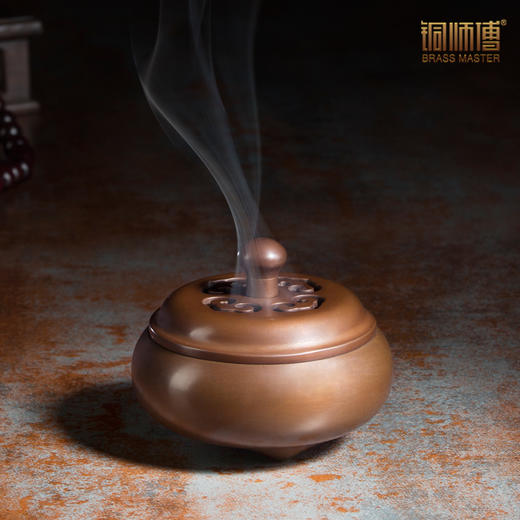 铜师傅《带盖三足炉（小号）》 商品图0