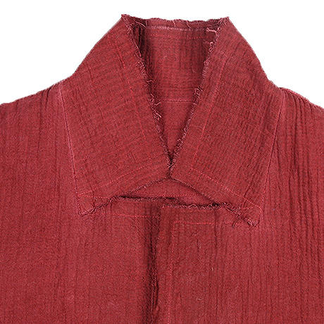 【朱红拾光棉麻开叉大衣】 商品图2