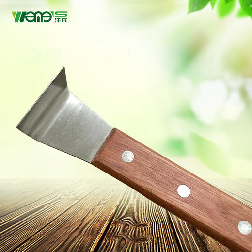 【本周特价蜂具】汪氏蜂具出口多用加厚起刮刀不锈钢木柄两用养蜂起刮铲平口割蜜刀 商品图3