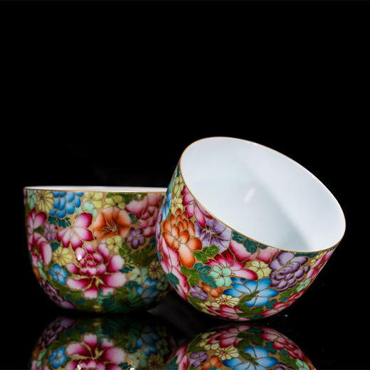 宝瓷林 珐琅彩金地万花大罗汉杯 商品图2