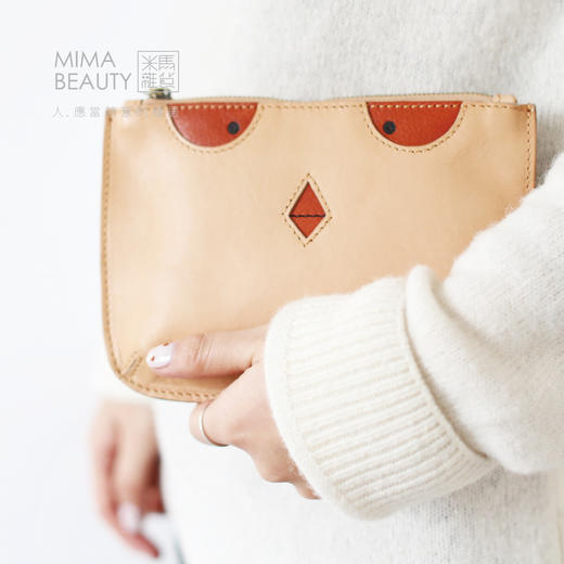 米马成衣  守财如命大吉（鸡） 植鞣皮手拿包 商品图1